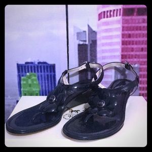 New in box Coach Poppy flower sandal shoes patent 8.5